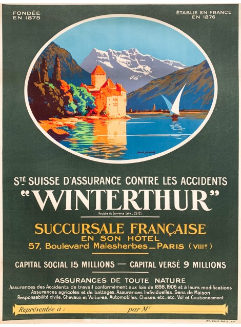 René Roussel. Assurance Wintherthur. Ca 1930.