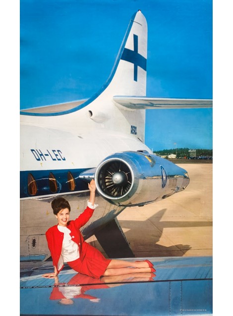 Pohjakallio. Finnair's Super Caravelle. Ca 1965. Deux affiches.