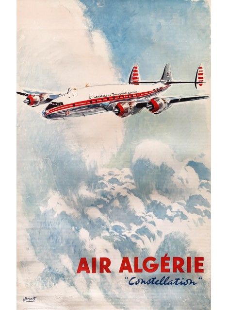 Albert Brenet. Air Algérie, Constellation. Vers 1955.