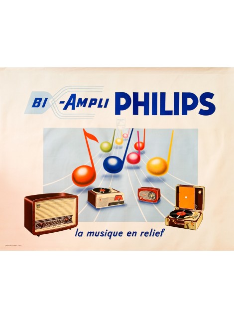 Elvinger. Bi-Ampli Philips. Vers 1960.