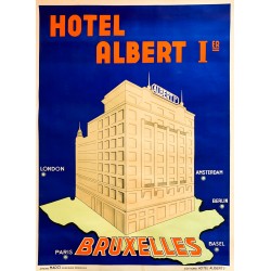 Hôtel Albert Ier Bruxelles. Ca 1920.