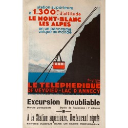 Téléphérique de Veyrier - Lac d'Annecy. Henry Reb. 1934.
