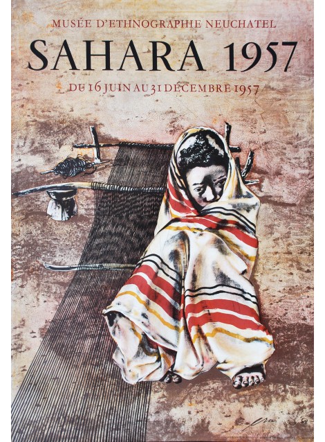 Hans Erni. Sahara, Musée d'ethnographie. 1957.