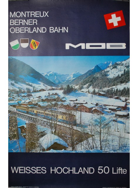 Montreux Oberland Bernois. Gstaad. Villiger. 1965.