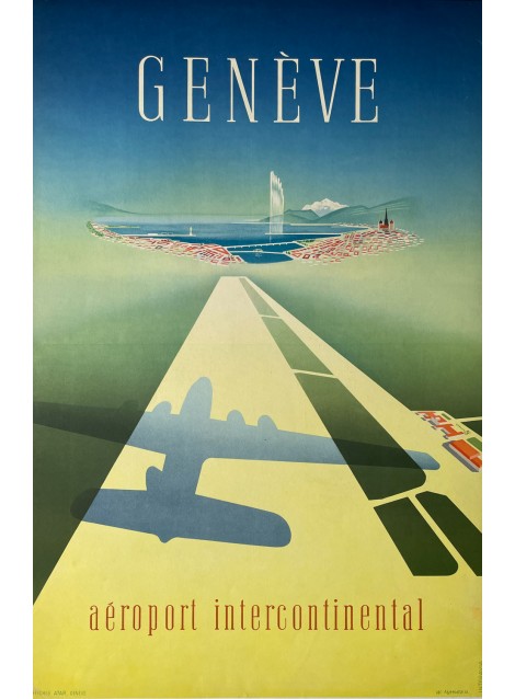 Walter Mahrer. Genève, Aéroport intercontinental. 1949.