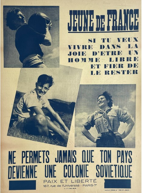 Paix et Liberté. Jeunes de France. Vers 1955