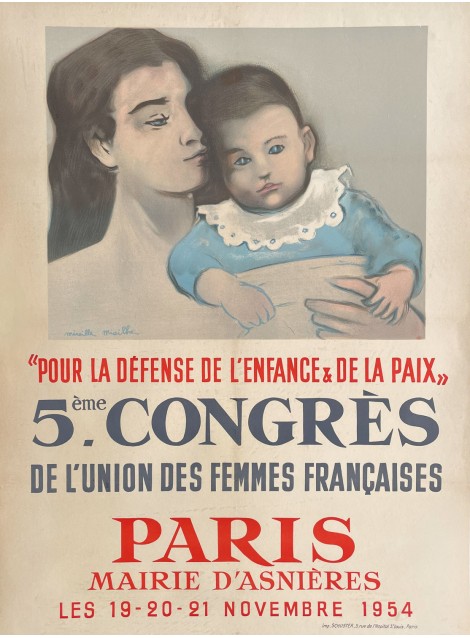 Mireille Miailhe. Congrès de l'Union des femmes françaises. 1954
