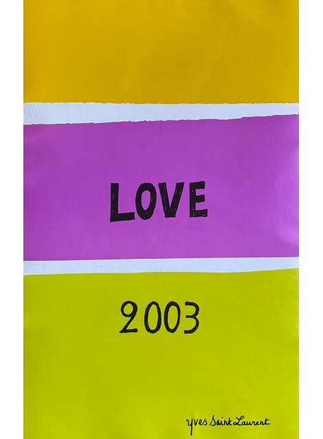 Yves Saint Laurent. Love. 1992.