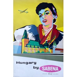 Gaston van den Eynde. Hungary by Sabena. Ca 1955.