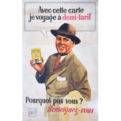 Starr. SNCF Carte demi-tarif. Vers 1955.