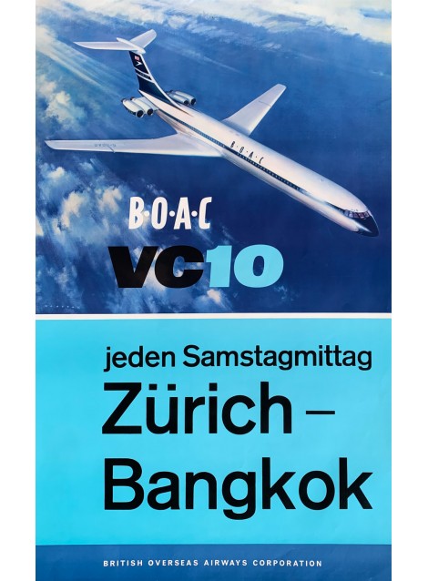 Frank Wootton. BOAC. VC10. Zurich - Tokyo. 1963