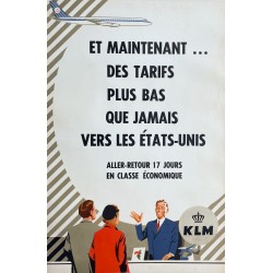 KLM. Vers les Etats-Unis. Ca 1960.