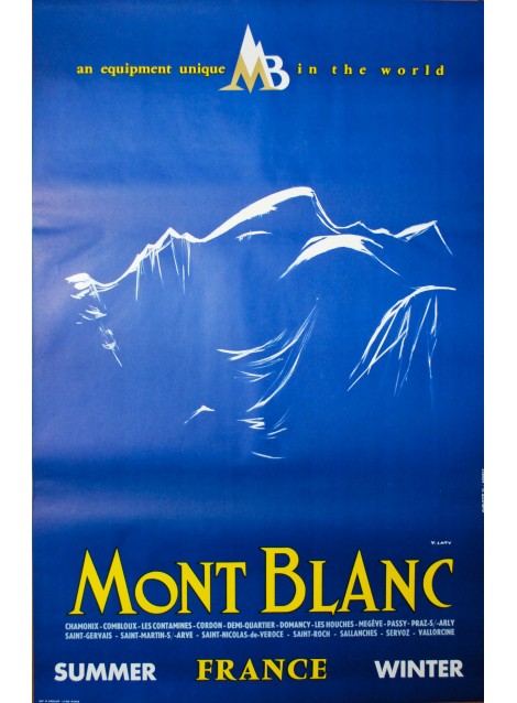 Mont Blanc Chamonix. Yves Laty. 1980.