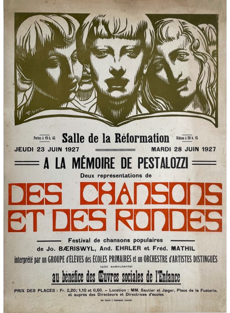 Pierre-Eugène Vibert. Des chansons et des rondes, Genève. 1927.