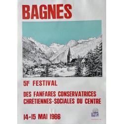 Bagnes, Festival des fanfares. 1966.