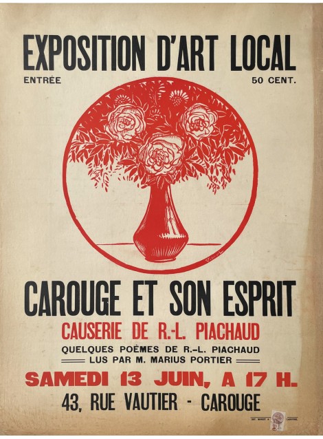 Pierre-Eugène Vibert. Exposition d'art local, Carouge. Vers 1925.