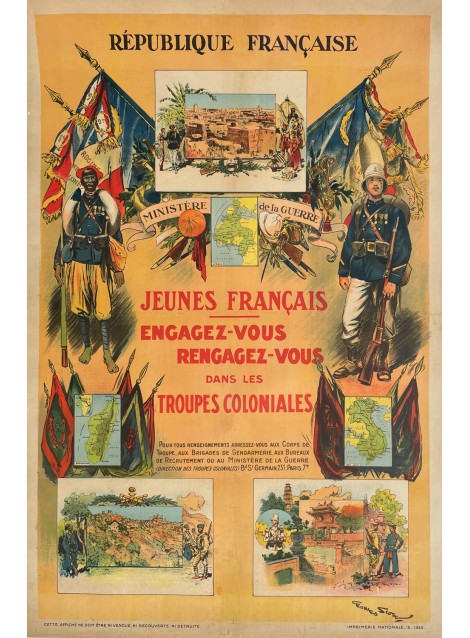 Georges Scott. Jeunes Français... Troupes coloniales. 1929.