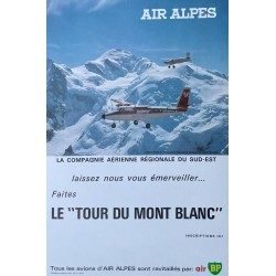 Air Alpes. Le tour du Mont-Blanc. Vers 1968.