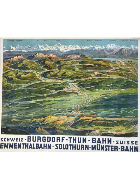 Burgdorf - Thun - Bahn. Ca 1920.