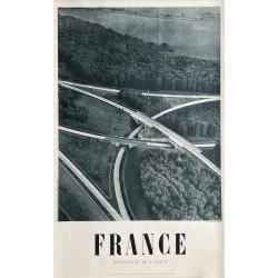 Jarnoux. France. Autoroute de l'Ouest. Vers 1950.