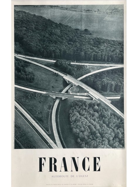 Jarnoux. France. Autoroute de l'Ouest. Vers 1950.