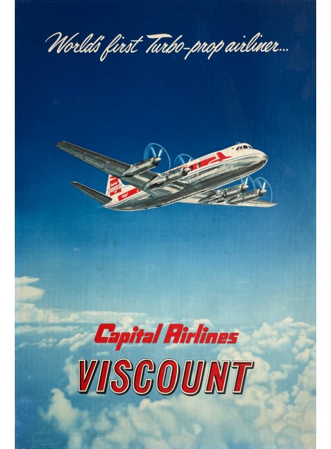 Capital Airlines. Viscount. Ca 1955.