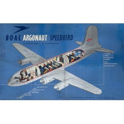 BOAC Argonaut Speedbird. Ca 1950.