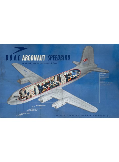 BOAC Argonaut Speedbird. Ca 1950.