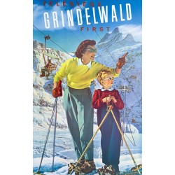 Adolf Flückiger. Telesiege Grindelwald First. 1943.