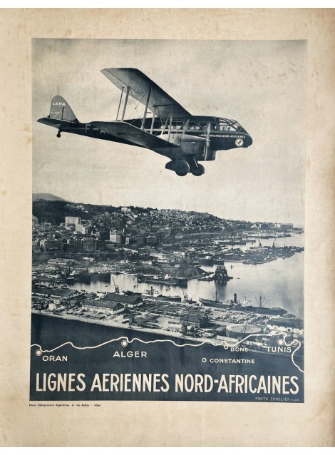 Lignes aériennes nord-africaines. Vers 1935.