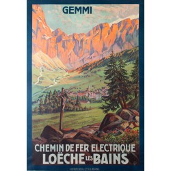 Chemin de fer électrique Loèche les Bains. 1910.