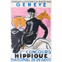 Concours hippique, Genève. Maurice Barraud. 1943.