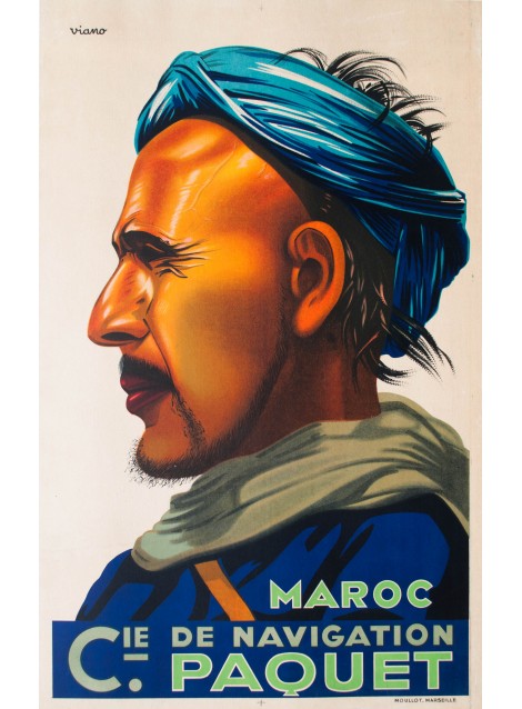 Maroc, Compagnie de navigation Paquet. Viano. 1930.