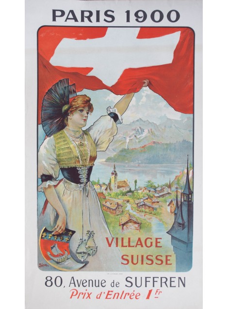 Paris 1900, Village suisse. Sim. 1900.