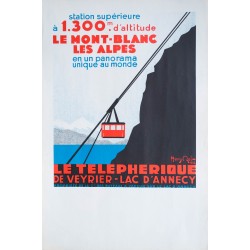 Téléphérique de Veyrier - Lac d'Annecy. Henry Reb. 1934.