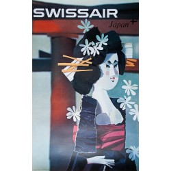 Swissair, Japan. Niklaus SCHWABE. 1961.