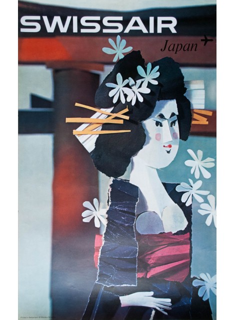 Swissair, Japan. Niklaus SCHWABE. 1961.