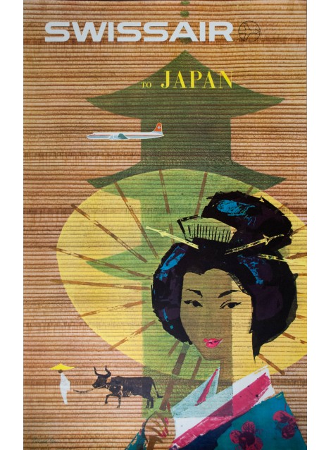 Swissair, Japan. Donald BRUN. 1958.