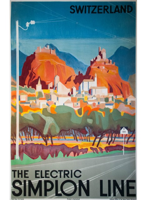 The Electric Simplon Line. Otto BAUMBERGER. 1929.
