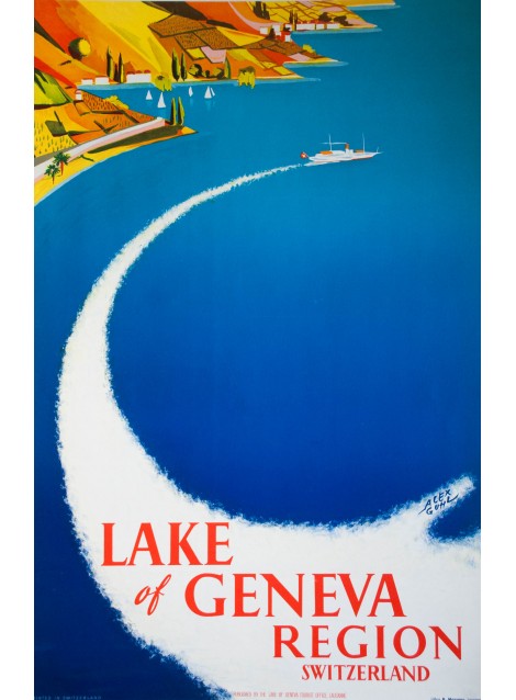 Lake of Geneva. Alex Guhl. 1952.
