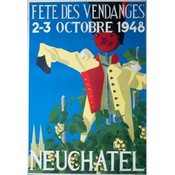 Jean-Louis Béguin. Fête des vendanges, Neuchâtel. 1948.