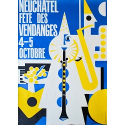 Fête des Vendanges, Neuchâtel. Pierre Favre. 1958.