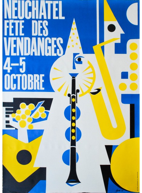 Fête des Vendanges, Neuchâtel. Pierre Favre. 1958.