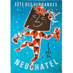 Fête des Vendanges, Neuchâtel. Claude Humbert. 1954.