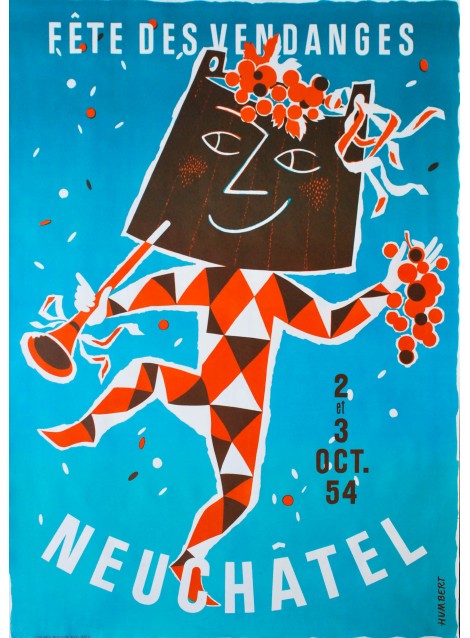 Fête des Vendanges, Neuchâtel. Claude Humbert. 1954.