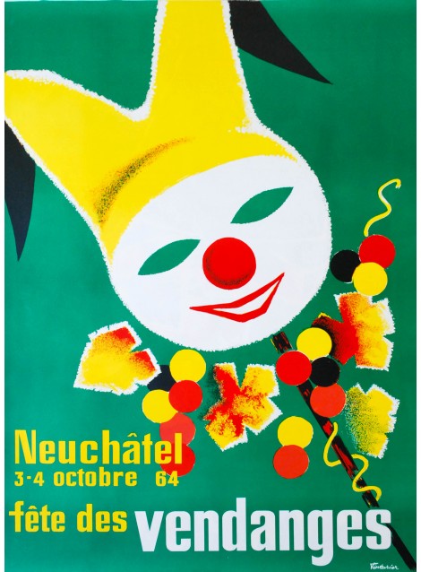 Fête des Vendanges, Neuchâtel. Louis Tinturier. 1964.