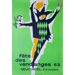 Fête des Vendanges, Neuchâtel. Daniel de Coulon. 1963.