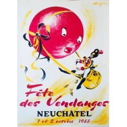 Fête des Vendanges, Neuchâtel. Walter Hugentobler. 1955.