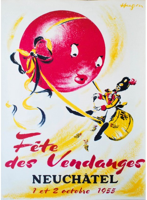 Fête des Vendanges, Neuchâtel. Walter Hugentobler. 1955.