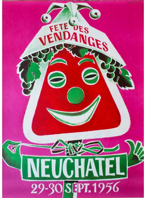 Fête des Vendanges, Neuchâtel. Walter Wehinger. 1956.